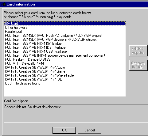 WinDriver for WinCE Screenshot